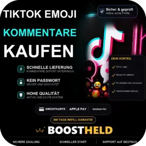 TikTok Emoji Kommentare bei BoostHeld