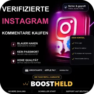 Verifizierte Instagram Kommentare kaufen bei BoostHeld