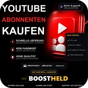 YouTube Abonnenten bei BoostHeld