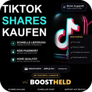 TikTok Shares bei BoostHeld