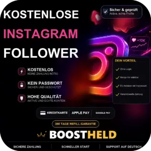 Kostenlose Instagram Follower bei BoostHeld