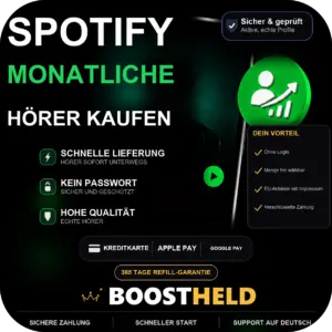 Spotify Monatliche Hörer kaufen bei BoostHeld