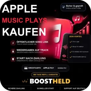 Apple Music Plays kaufen bei BoostHeld