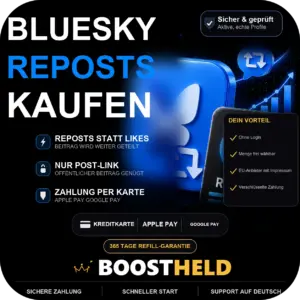 Bluesky Reposts kaufen bei BoostHeld