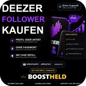 Deezer Follower kaufen bei BoostHeld