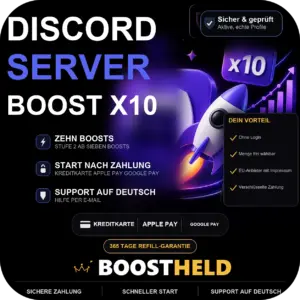 Discord Server Boost x10 kaufen – 1 Monat bei BoostHeld