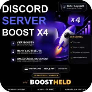Discord Server Boost x4 kaufen – 1 Monat bei BoostHeld