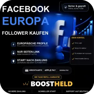 Facebook Europäische Seiten-Follower kaufen bei BoostHeld