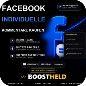Facebook individuelle Kommentare kaufen bei BoostHeld