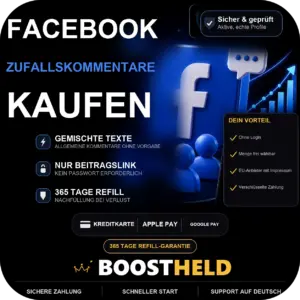 Facebook Zufalls-Kommentare kaufen bei BoostHeld