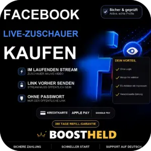 Facebook Live-Zuschauer kaufen bei BoostHeld