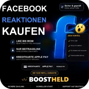 Facebook Reaktionen kaufen bei BoostHeld
