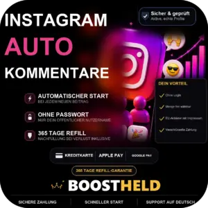 Instagram Automatische Kommentare kaufen bei BoostHeld