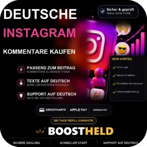 Instagram Kommentare auf Deutsch kaufen bei BoostHeld
