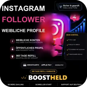 Instagram Follower weibliche Profile kaufen bei BoostHeld