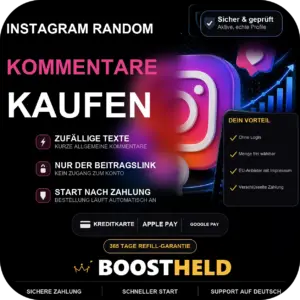 Instagram Random Kommentare kaufen bei BoostHeld
