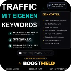 Deutschen Traffic mit eigenen Keywords kaufen bei BoostHeld