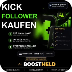 Kick Follower kaufen bei BoostHeld