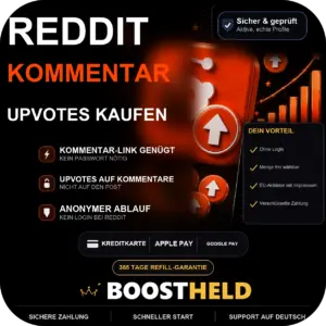 Reddit Kommentar Upvotes kaufen bei BoostHeld