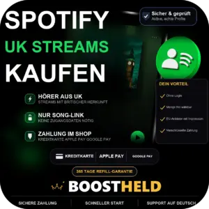 Spotify UK Streams kaufen bei BoostHeld