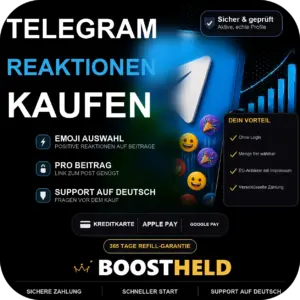 Telegram Reaktionen kaufen bei BoostHeld