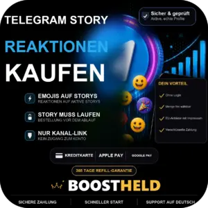 Telegram Story Reaktionen kaufen bei BoostHeld