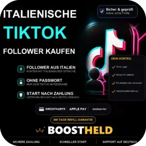 Italienische TikTok Follower kaufen bei BoostHeld