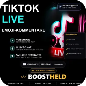TikTok Live Emoji Kommentare bei BoostHeld