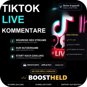 TikTok Live Kommentare bei BoostHeld