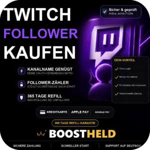 Twitch Follower kaufen bei BoostHeld