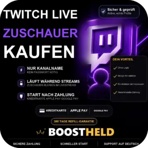 Twitch Live Zuschauer kaufen bei BoostHeld