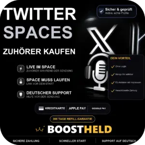 Twitter Spaces Zuhörer kaufen bei BoostHeld