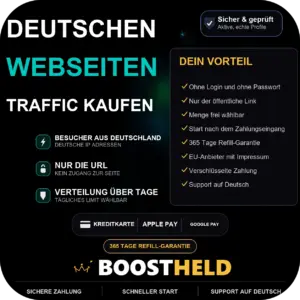Deutschen Webseiten-Traffic kaufen bei BoostHeld