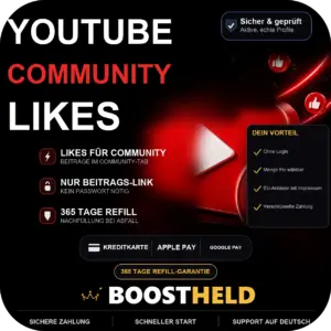 YouTube Community Likes kaufen bei BoostHeld