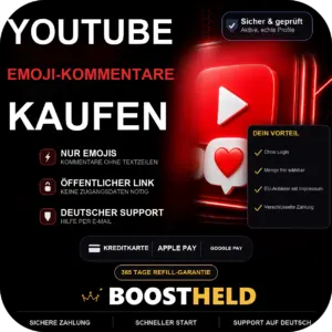 YouTube Emoji-Kommentare kaufen bei BoostHeld