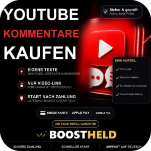 YouTube Kommentare kaufen bei BoostHeld