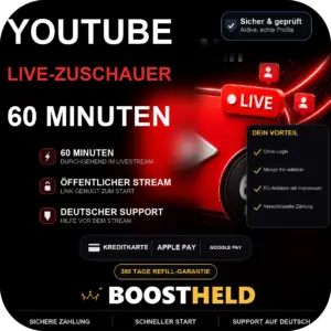 YouTube Live-Zuschauer 60 Minuten kaufen bei BoostHeld