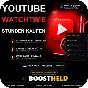 YouTube Watchtime Stunden kaufen bei BoostHeld